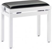 Pianino kėdutė Stagg PB39 WHM SBK, balta matinė vinilas
