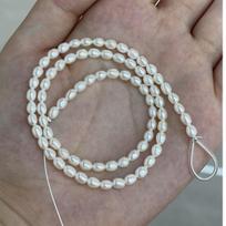 3.5-4.5mm Natural Rice Freshwater Pearl Strand 36cm Loose Beads for DIY Necklace Jewelry Making 1String/3.5-4.5mm-36cm balta