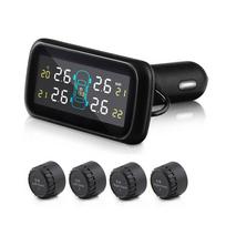 U903 Car TPMS Tire Pressure Monitoring System Four External Wireless TPMS Sensor Tool Monitor Diagnostic Tool cigarette lighter External
