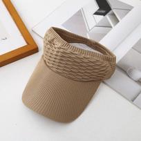 Summer Knit Sun Visor Hat Casual Hollow Out Wave Texture Empty Top Cap Outdoor Ponytail UV Protection Baseball Cap Sport Hat ruda