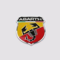 HLNTJ1 Car Styling Sticker 3D Aluminum Tail Emblem Badge Body Decal For FIAT Abarth 500 Tipo FR Panda Argo Freemont Viaggio Bravo Punto geltona