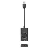 Orico SC2 External Multifunction Sound Card with USB-A - Black