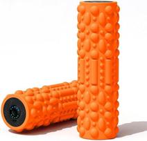 5-Speed Vibrating Electric Foam Roller USB Rechargeable 3D Textured Deep Tissue Massage Stretch Roller for Home Gym Relaxation oranžinė