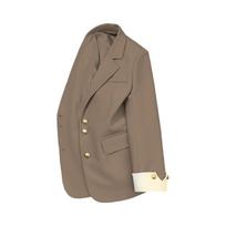 Women's Classic Red Blazer with , Fit Suit Jacket for Office, Formal, and Casual Wear S chaki