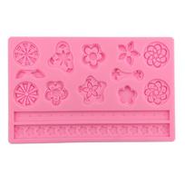 Flowers Design Silicone Mold Fondant Cake Decoration Mold Sugar Gum Paste Tool 3D Chocolate Mould