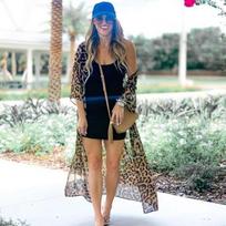 Leopard Bikini Cover Ups Women Bohemian Beach Kimono Summer Holiday Swimsuit Bathing Suits One Size leopardas