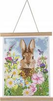 Plakatas su deimantine mozaika 35x45cm: Zuikis ir knyga