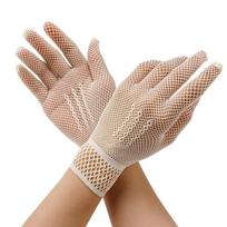 1 pora Išpardavimas Tinklelio Pirštinės Moterims Merginoms Pirštinių Apsauga Nėriniai Elegantiškas Moteriškas Stilius Pirštinės Juodos ir Baltos smėlis
