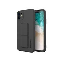 „Wozinsky“ „Apple“ dėklas su stovu, lankstus silikoninis iPhone 11, juodas