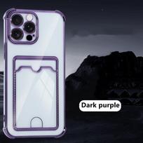 Minkštas permatomas dengtas kortelių laikiklis dėklas-maišelis, skirtas iPhone 17 16 15 14 13 12 mini 11 Pro X XR Xs Max 7 8 Plus 16e Smūgiams atsparus dėklas iPhone 13 mini