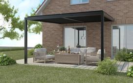 Pergola Mirpol Luxe 4x3 Antracitas LED Aliuminis