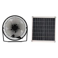10W Solar Panel Fan With USB Rechargeable Dual-Use Table Fan/Floor Fan Stand Portable Solar-Powered Solar Panel Accessories Kit
