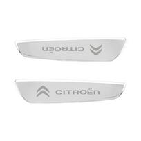 2 vnt. Metalinės kėbulo dekoravimo lipdukai automobiliams Citroen C4 C3 C5 C1 C2 Berlingo C-Elysee C4-Picasso C4-Aircross Automobilio lipdukai sidabras
