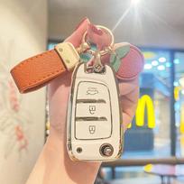 Tpu Auto Flip Folding Key Fob Cover Case Remote Fit For Hyundai Santa Fe Kona Accent Elantra Solaris Tucson I30