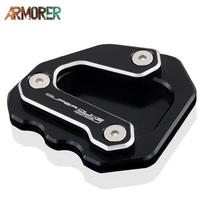 Motorcycle Accessories For KTM  1290 super duke r SDR Foot Side Stand Pad Plate Kickstand Support Extension 2014 2015 2016 with logo Black
