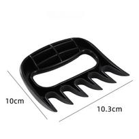 Maisto kokybės PP virtuvės šefo gaminiai Black Bear Claw Meat Tool juoda