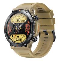 1,39 colio vyriškas „Bluetooth“ skambučių išmanusis laikrodis „Sports Fitness Tracker“ širdies monitorius išmanusis laikrodis, skirtas „Android IOS“ 400 mAh chaki