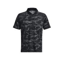 Under Armour Iso-Chill All-Over Print Golf Polo Shirt Men tops Black 1377365-001 XL