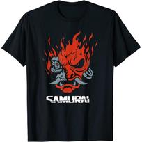 ODFSND Red Samurai Cyberpunk T-Shirt S įvairiaspalvis