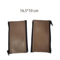 Bugaboo Bee PU Leather Handlebar Cover - Zipper Protective Stroller Accessory tamsiai ruda spalva