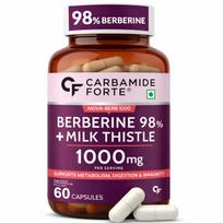 Carbamide Forte 98% Berberine Supplement With Milk Thistle Extract 1000mg Metabolism Digestive Support 60 Veg Capsules