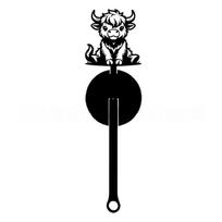 Highland Cow Paper Towel Holder,Cute Black Metal Kitchen Towel Roll Stand for Farmhouse Decor
