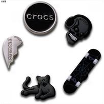 Crocs Moody Jibbitz Set Of 5 Matte Gray 10019235 FREE