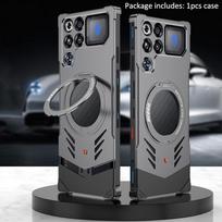 Aliuminio lydinio aušinantis metalinis magnetinis dėklas su šilumos išsklaidymu, skirtas ZTE Nubia RedMagic 11 Pro / Red Magic 11 Pro+ Dangtelis Atsparus smūgiams aluminum&ZTE nubia RedMagic 11 Pro pilka spalva