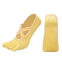 Multicolor Anti Slip Pilates Socks Cotton Material Five Toe Design Non-Slip Yoga Sock Silicone Grip Non-Slip Sole