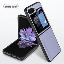 Samsung Z Flip 7 Foldable Phone Case: Full Coverage Leather Protective Cover Z Flip8 black
