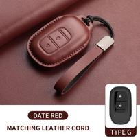 Fit For Honda Odyssey Xrv Civic Hr-V Crv Accord Integra Auto Smart Key Fob Cover Case Automotive Genuine Leather Key Ring Auto Accessories