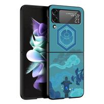 Juodas dėklas dėklas Samsung Galaxy Zflip Z Flip 3 5g Z Flip 4 Zflip3 Flip4 Zflip4 Flip3 Genshin Impact žaidimo viršelis Samsung Z Flip 5G
