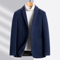 Vilnonis kostiuminis švarkas vyriškas pavasariui ir rudeniui naujas laisvalaikio kostiumas mados tendencija vyriškas vilnonis paltas 4XL gray
