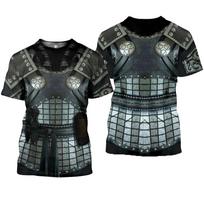 T-shirt Knights Templar Streetwear Casual Unisex For Men Knight Medieval Armor 3D Print T Shirt Harajuku Summer Short Sleeve Tee S