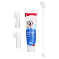 1 Set Dog Toothbrush Soft Bristles Ergonomic Handle Food Grade Safe Ingredients Dog Toothbrush