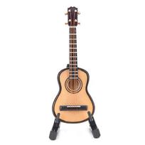 Miniatiūrinis klasikinės gitaros modelis Mini medinė gitaros dekoracija Muzikos instrumento modelis 8cm beige