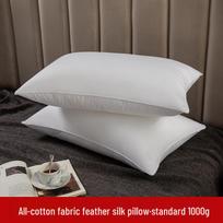 Five-Star Hotel Comfort: Adult Down Pillow with Neck Support for Home and Dormitory Universal Size gray