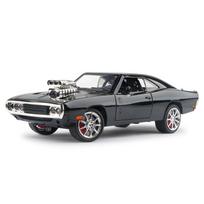 1/24 Greiti ir įsiutę 7 Dodge Charger R/T Metalinis Miniatiūrinis Žaislinis Automobilio Modelis Traukiamas Atgal Garsas Šviesa Kolekcija Dovana Berniukui Vaikui juoda