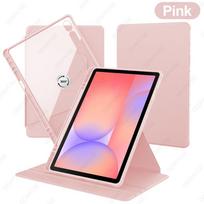 Case Compatible with Samsung Galaxy Tab S10 / S9 FE / S10 Lite 10.9 Inch / S9 11 Inch, 360 Degree Rotation Protective Cover rožinė
