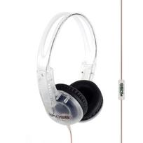 Koss CL5i Clear Transparent Headphones with Microphone and Remote Retro On-Ear In-Line Control, Style, 3.5mm Plug.