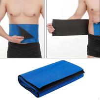 Neoprene Waist Compression Adjustable Workout Sweat Band Belly Wrap Abdominal black