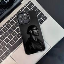 W-Werenoi Diamant Noir Phone Case For iPhone 17,16,15,14,13,12,11,Pro,XS,Max,Plus,Mini,SE4,E Black Matte Shockproof Cover iPhone15Plus