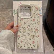 Phone Case For Xiaomi Redmi 15C 14C 13C 4G Redmi Note 14 13 12 11 10 Pro Plus 5G Cute Butterfly Bunny Pink Floral Print Cover Redmi Note 13 Pro+ 5G