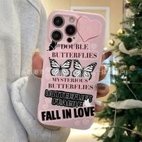 Shiny pearl butterfly for iPhone16ProMax/15/14/13/12/11 iPhone 17 Pro case iPhone X/XS