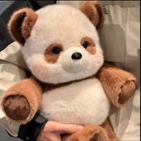 Kawaii kalnų pandos pliušinis žaislas 45 cm - apkabinama bėganti pandos minkšta žaislinė figūrėlė, pagaminta iš aukščiausios kokybės minkšto audinio, raminantis draugas 45cm ruda