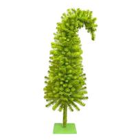 150cm dirbtinė aukšto tankumo pušis su lenktu viršumi šventinei puošybai, su įmontuotomis lemputėmis ir tvirtu metaliniu pagrindu, tinkama naudoti patalpose One Size green