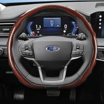UYEG8 Tinka Ford Anglies Pluošto Tekstūros Vairo Dangtelis Su Užsegimu Bangos Formos Sportiniu Dizainu
