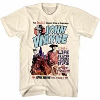 John Wayne Greatest Cowboy Star Men T Shirt Comic American Legend Western Hero XXL