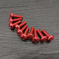 10 vnt. Varžtai Varžtas Juodas Aliuminio Papuošalas M6 X 20 mm M5 X 16 mm Motociklas Raudonas Anoduotas 25 mm Varžtai Raudoni Varžtai M6 M5 Cilindrinė galvutė M6x20mm