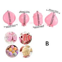4 vnt./rinkinys Apvalus/Širdelės/Kūgio/Cupcake Lolipopų Forma Plastikiniai Sausainių Cakepop Formelės „Pasidaryk pats“ Fondanto Tortų Dekoravimo Įrankiai Kepimo Reikmenys